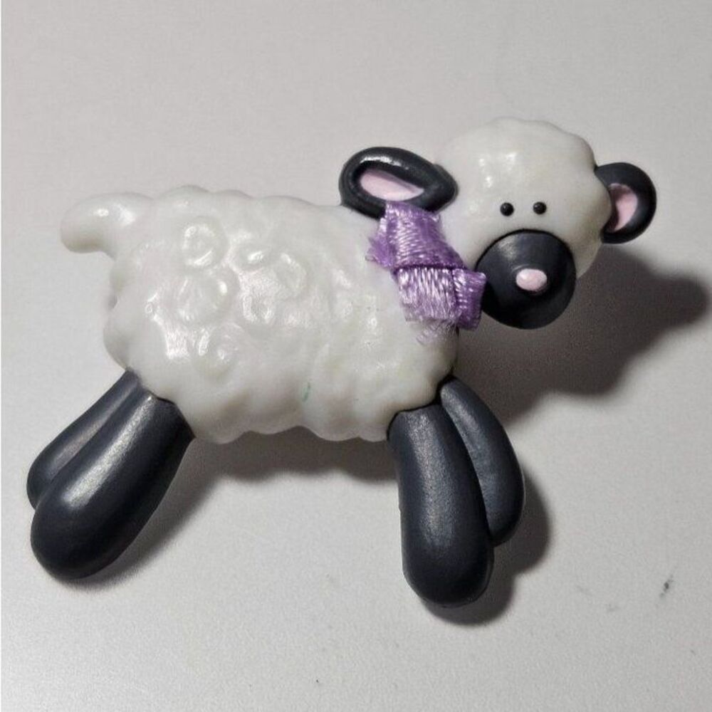 **Final Sale** Hallmark white sheep brooch